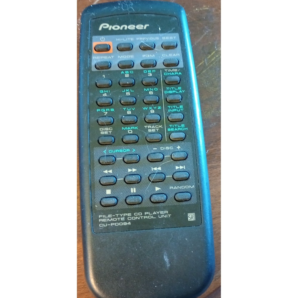 Pioneer CU-PD094 Remote Control Unit for File-Type CD Player Black Replacement